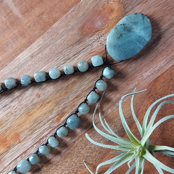 SALE! Labradorite Gemstone Necklace, Boho, Artisan Made by Rust Belt Raised - Picture 2 of 11